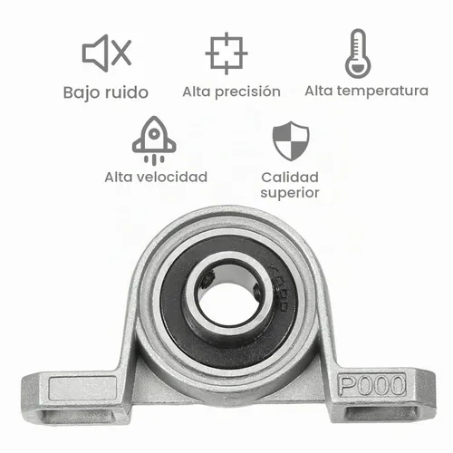 Vista 4 de 4 piezas de 10 mm Rodamiento con Brida Cojinete de Empuje o Descanso Montado KP000 Bloque de Rodamiento