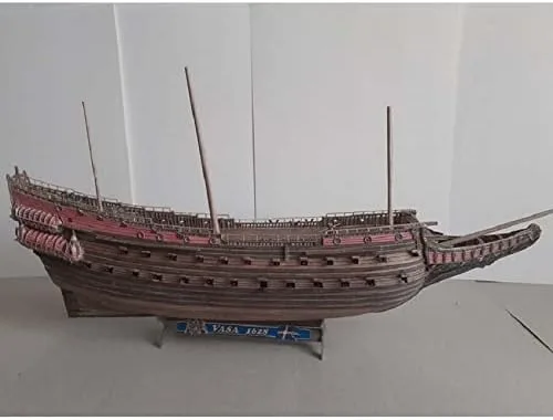 Vista 2 de Orel 330-1/100 Kit de modelo de papel Battleship Wasa, Suecia, 1628, azul marino