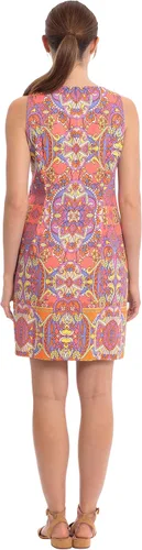 Vista 3 de London Times Vestido de satén de algodón para mujer Preppy Bright Happy Vacation Shift