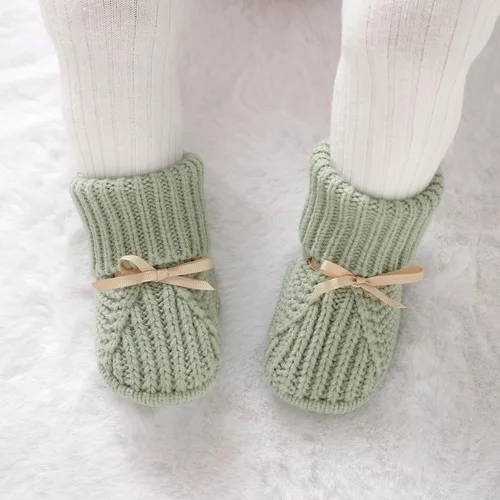 Vista 2 de mimixiong Botines para Bebé Recién Nacido Zapatos Calcetín Infantil Tejido a Mano Crochet para Niño y Niña Zapatos Cómodos