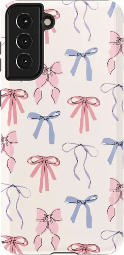 Vista 8 de Casely Funda para Galaxy S21 Here Comes The Sun Colorblock Sunset Diseño protector delgado esencial de doble capa Aquí viene el sol