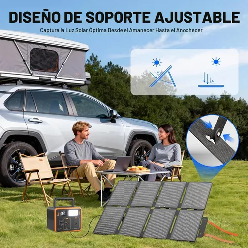 Vista 7 de SOLUPUP 100W Paneles solares plegables portátiles, impermeables IP67 para acampar, suministro de energía al aire libre, diseño compacto de 8