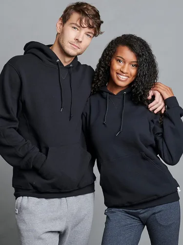Vista 5 de Russell Athletic - Sudaderas con capucha Dri-Power para hombre, tejido de vellón, absorción de humedad, mezcla de algodón, corte relajado, tallas