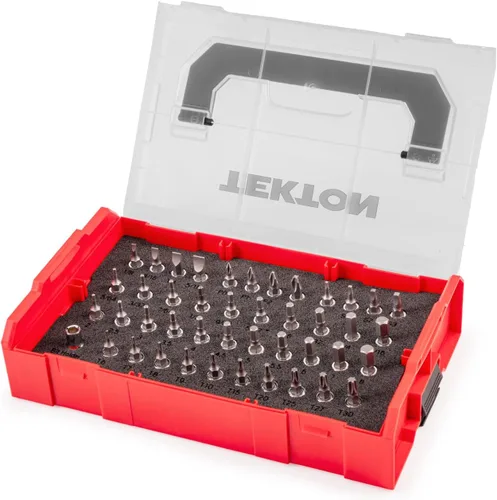Vista 2 de TEKTON Juego de dados de broca de 1/4 pulgadas con mini caja de herramientas de apilamiento (44 piezas) SHB90700