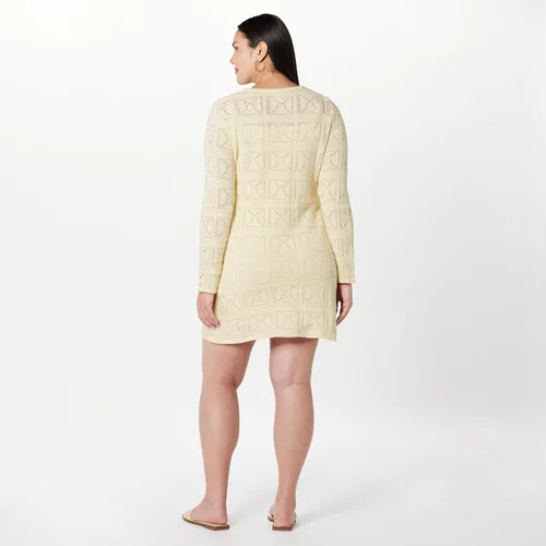 Vista 3 de The Drop Mini vestido de ganchillo Laney para mujer