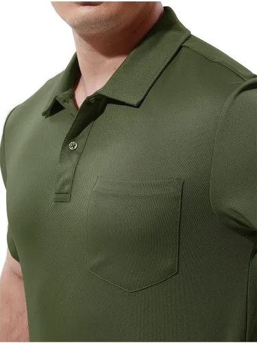 Vista 4 de Polo para hombre, de manga corta, con cuello y bolsillo