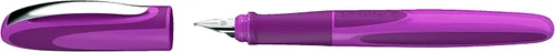 Vista 5 de Schneider Ray 168209 - Pluma estilográfica M (mediana), recargable, barril Boysenberry, cartucho de tinta borrable azul real, paquete de 1 bolígrafo