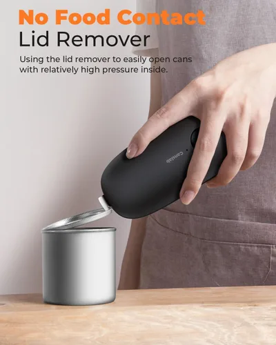 Vista 4 de Canslab Ultrablde (versión básica) - Abrelatas eléctrico recargable para cocina para personas mayores con artritis, abrelatas de batería USB