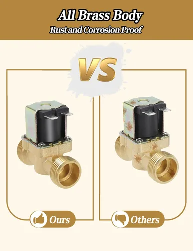 Vista 4 de Válvula de cierre de agua eléctrica normalmente cerrada, válvula magnética de solenoide eléctrico de latón, válvula de interruptor de entrada