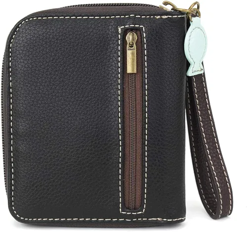 Vista 3 de CHALA Cartera con cremallera - Pingüino - Rayas azules, Raya azul, Cartera