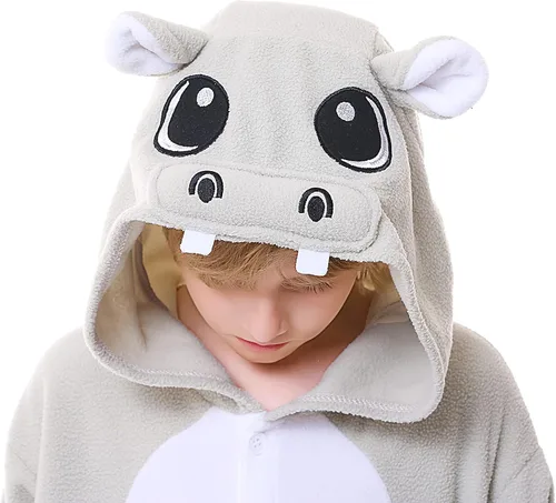 Vista 5 de CANASOUR - Pijama tipo mameluco para niñas y niños, unisex, de anime y de una pieza, para Halloween, Navidad, fiesta de disfraces y Cosplay, talla 4T