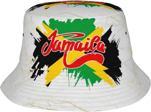 Vista 9 de Sombrero de pescador con bandera de Jamaica para hombre y mujer, sombrero de sol de verano, gorra de pescador abstracta para viajes al aire libre