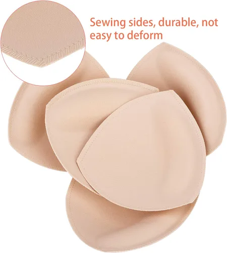 Vista 3 de Awpeye 10 pares de almohadillas de brasier deportivo para mujer (beige, negro, blanco)