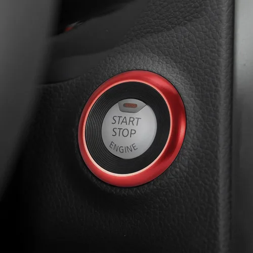 Vista 4 de TOMALL Anillo de arranque de motor Compatible con Nissan Altima 2013 2014 2015 2016 2017 2018 Cubierta de botón de encendido de llave