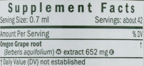 Vista 3 de Herb Pharm Extracto líquido de raíz de uva de Oregon - 1 onza