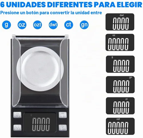 Vista 2 de UNIWEIGH Escala de miligramo 1.76 oz/0.00004 oz,Escala de precisión MG para Negro