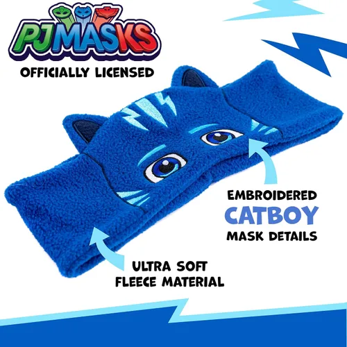 Vista 3 de CozyPhones PJ Masks Catboy Auriculares para Niños Sobre la Oreja con Diadema - Volumen Limitado con Altavoces Delgados y Diadema de Vellón Suave