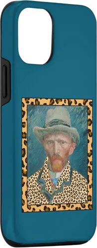 Vista 3 de Funda para iPhone 15 Vincent Van Gogh Leopard Print Frame