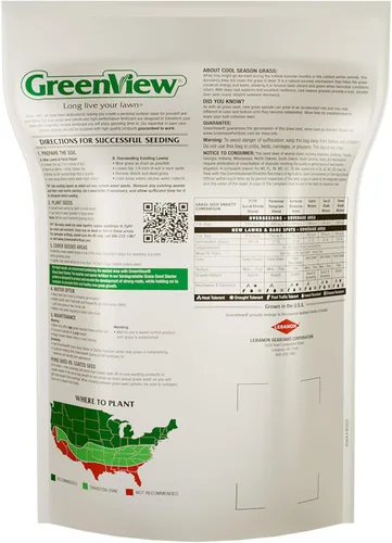 Vista 3 de GreenView Pure Grass Seed Sunny Mixture, bolsa de 3 libras. Cubre hasta 1,500 pies cuadrados.