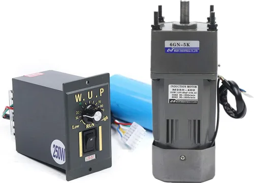 Vista 19 de Motor de engranajes eléctrico 110V 250W 10K Monofásico de alto par motor reductor de engranajes de CA 0-135 RPM Controlador de velocidad variable