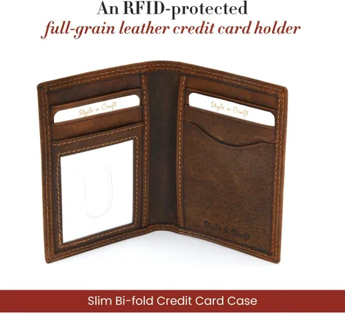 Vista 3 de Style N Craft Estuche plegable para tarjetas de crédito para hombre