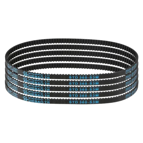 Vista 43 de uxcell 5 piezas HTD-3M Correa de distribución de goma 48 dientes, 144 mm de paso, 6 mm de ancho x 2,4 mm de altura, Correa de polea de distribución
