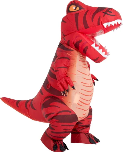 Vista 7 de Disfraces de dinosaurio para adultos, disfraz inflable para adultos, disfraz de Trex inflable, disfraces de Halloween para hombres y mujeres