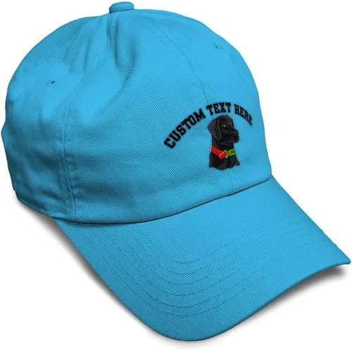 Vista 31 de Gorra de béisbol suave negra con cabeza de laboratorio bordada para perros, sarga de laboratorio negra, de algodón, con mosca de dragón, sombreros