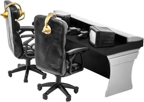 Vista 3 de Mesa de Comentaristas Ultimate Black Playset para Figuras de Acción de Lucha Libre