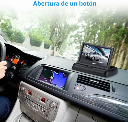 Vista 2 de 4.3 pulgadas pequeño mini digital abatible pantalla de monitor plegable para coche camión vehículo vista trasera kits de estacionamiento invertido