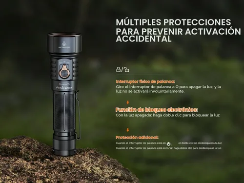 Vista 8 de Fenix LD36R Linterna recargable de 3600 lúmenes, carga rápida USB-C con 6 preajustes RGB y salida de color continuamente ajustable (negro)