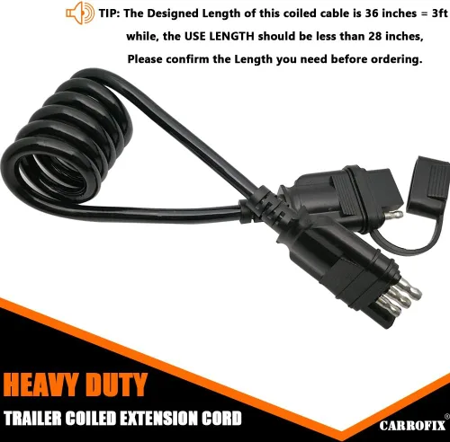 Vista 2 de Arnés de extensión de enchufe para tráiler de 4 cables