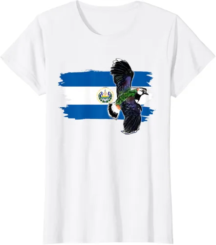 Vista 20 de Camiseta con la bandera de El Salvador, mapa de El Salvador, camiseta de Salvador para mujer, Negro
