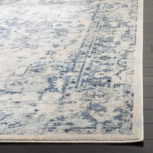 Vista 4 de SAFAVIEH - Alfombra decorativa de la colección Charleston, 2 pies x 4 pies, marfil y azul marino, diseño tradicional, ideal para áreas de alto