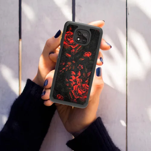 Vista 6 de Funda de teléfono 2 en 1 para Motorola G Power 2021 (6.6 pulgadas), resistente a prueba de golpes, de doble capa, de policarbonato duro, de goma