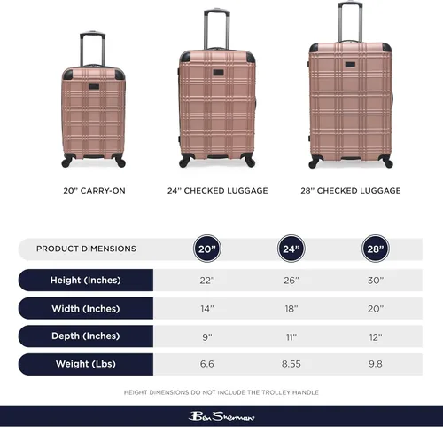 Vista 6 de Ben Sherman Nottingham - Maleta rígida de viaje, Rose gold), 180422RG-2RG