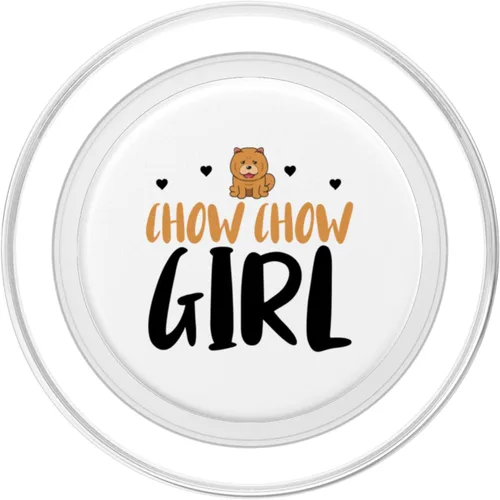 Vista 2 de Chow Chow Girl Funny Chow Chow Dog Lover PopSockets MagSafe PopGrip for iPhone