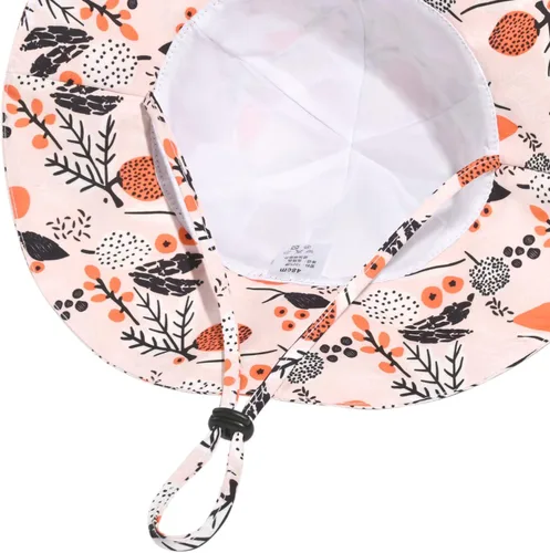 Vista 107 de Sombrero de sol para bebé niña con UPF 50+ sombrero de playa ajustable para exteriores con ala ancha
