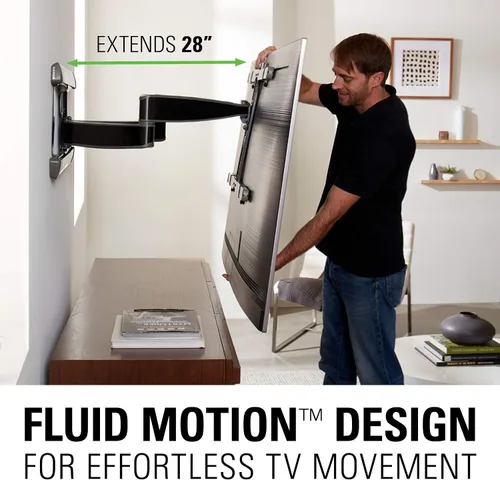 Vista 2 de SANUS Soporte de pared para TV de movimiento completo para televisores de 42" a 90" de hasta 125 libras – Extiende, gira e inclina - Instalación DIY