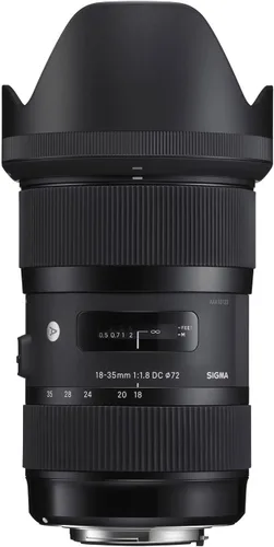 Vista 10 de Lente Sigma F1.8 Art DC HSM de 18 a 35 mm para Canon, negro (210101)