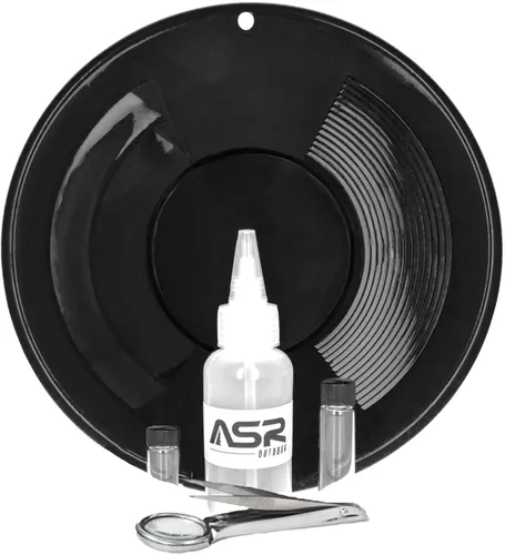 Vista 5 de ASR Outdoor Batea para Oro Prospección de Oro Kit para Principiantes, Herramientas de Recolección, 5 Piezas Azul