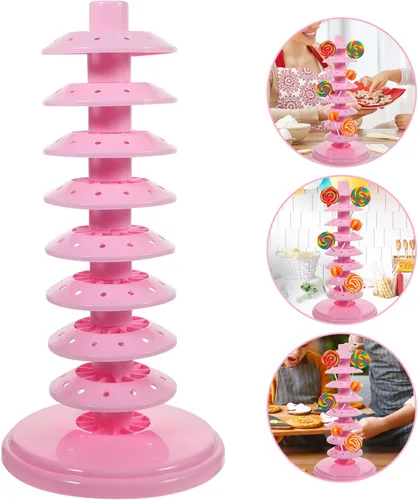 Vista 4 de Hemoton Soporte ajustable de múltiples niveles para piruletas de material de PP para bodas, fiestas, tiendas, exhibiciones decorativas de mesa