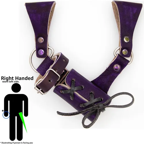 Vista 84 de Armory Replicas™ - Rana espada de cuero hecha a mano – Disfraz medieval LARP hebilla ajustable y cinturón de arma con cable soporte