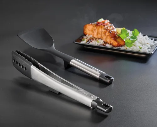 Vista 4 de Joseph Joseph Elevate Fusion - Utensilios de cocina de silicona de 3 piezas, soporte compacto, sin BPA, resistente al calor, juego de utensilios