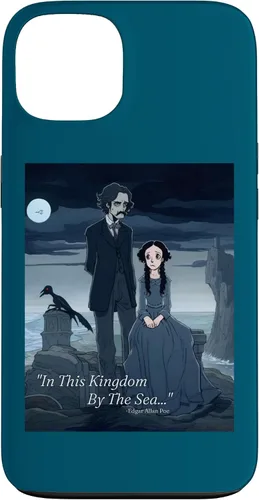Vista 7 de Funda estética gótica para iPhone 12/12 Pro Edgar Allan Poe y Annabel Lee