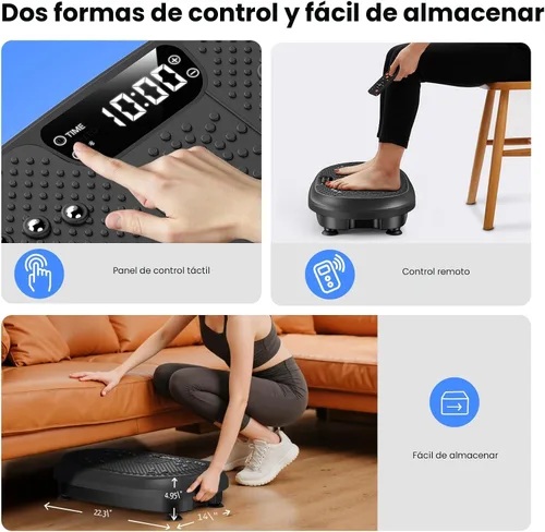 Vista 6 de Vibration Plate Exercise Machine for Lymphatic Drainage, Vibrating Fitness Platform, Full Body Shaker Workout Equipment, Vibration Platform Machines