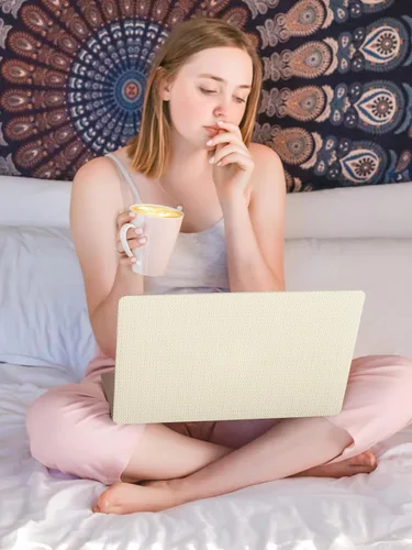 Vista 6 de Seorsok Funda compatible con MacBook Air de 13 pulgadas 2022-2018 versión A1932 A2179 M1 A2337 Touch ID, elegante funda rígida de plástico de cuero