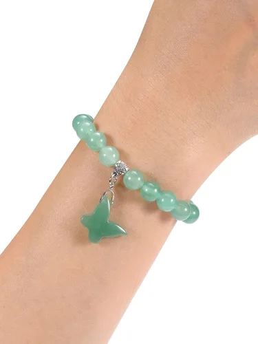 Vista 4 de PESOENTH Pulseras de 7 chakras para mujer, amatista, cristales curativos, pulsera de cuentas de piedras naturales para yoga, reiki, pulsera