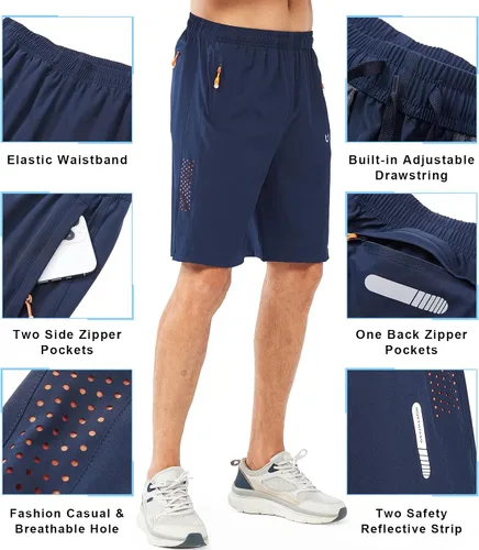 Vista 5 de NORTHYARD - Pantalones cortos deportivos para correr para hombres, ligeros, de secado rápido, 7, 5 o 9 pulgadas, para senderismo, deportes, gimnasio