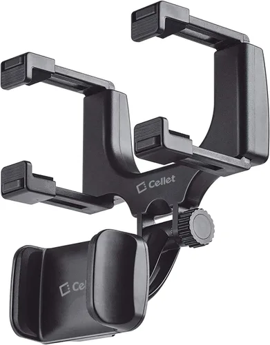 Vista 9 de Cellet Soporte universal para teléfono con espejo retrovisor para vehículo, compatible con iPhone 14 Pro Max Mini SE 13 12 11 XR XS Galaxy Z Flip Z